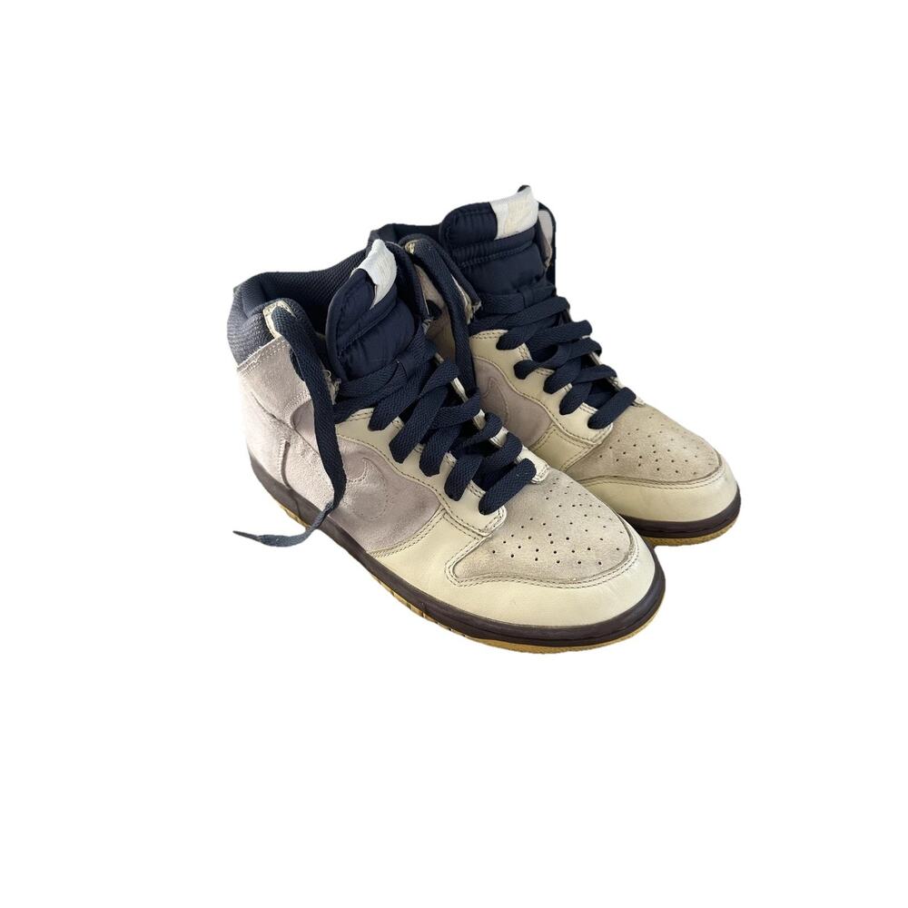 Nike Dunk High Shoes Womens Size 8.5 Beige Suede 325203-711 2008 Brown Sneakers